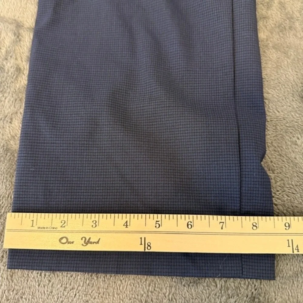 Banana Republic Slim Fit Dress Pants (Micro-Check Pattern) Navy Blue 36x32